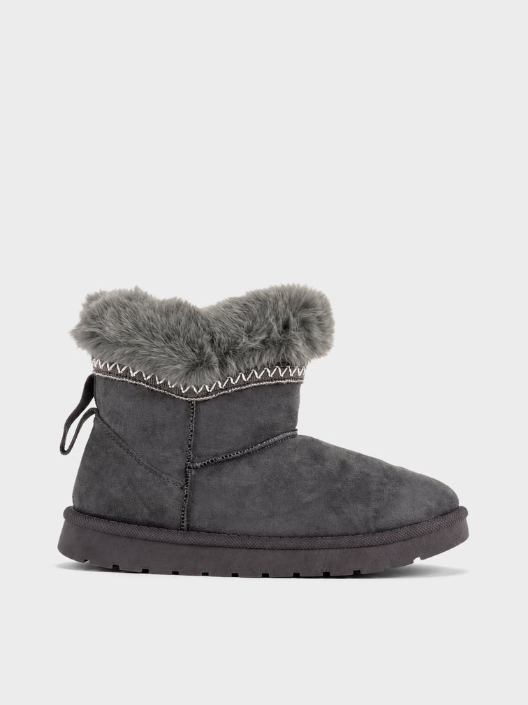 Stivaletto Pelo con Risvolto - UG2605 - grigio (vista laterale)