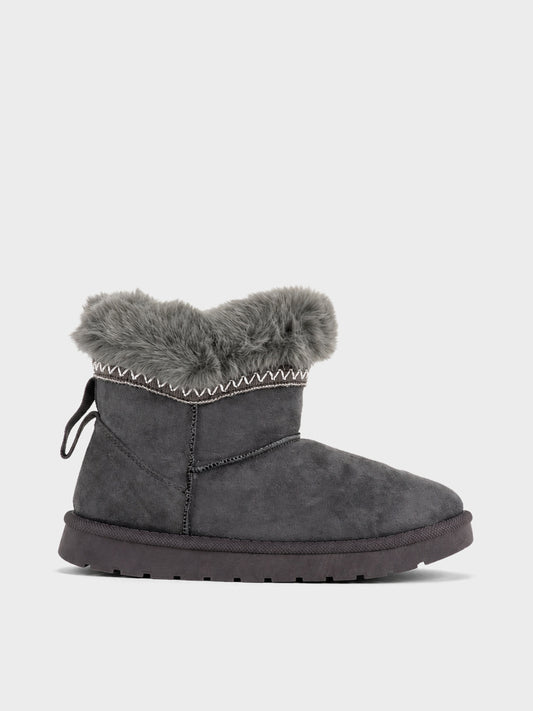 Stivaletto Pelo con Risvolto - UG2605 - grigio (vista laterale)